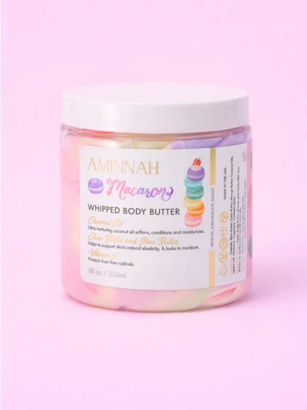 NWT Aminnah Macarons Whipped Body Butter retails $38.00 USD